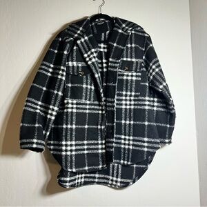 Nasty Gal Black and White Shacket